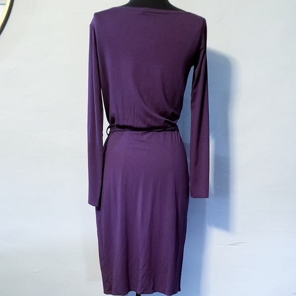 NIFE Long-Sleeve Tie-Belt Dress - Picture 4 of 8